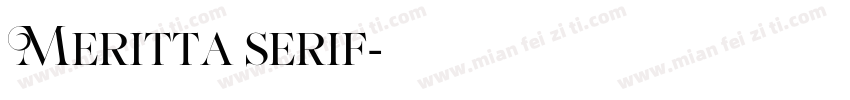 Meritta serif字体转换